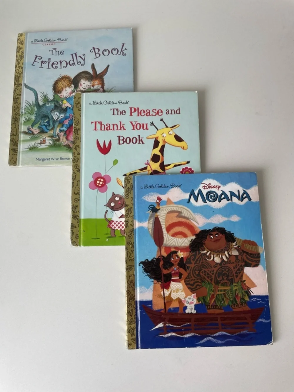 Little Golden Books Classic Kids Story Book Set - Blue, Light Blue, Green Covers